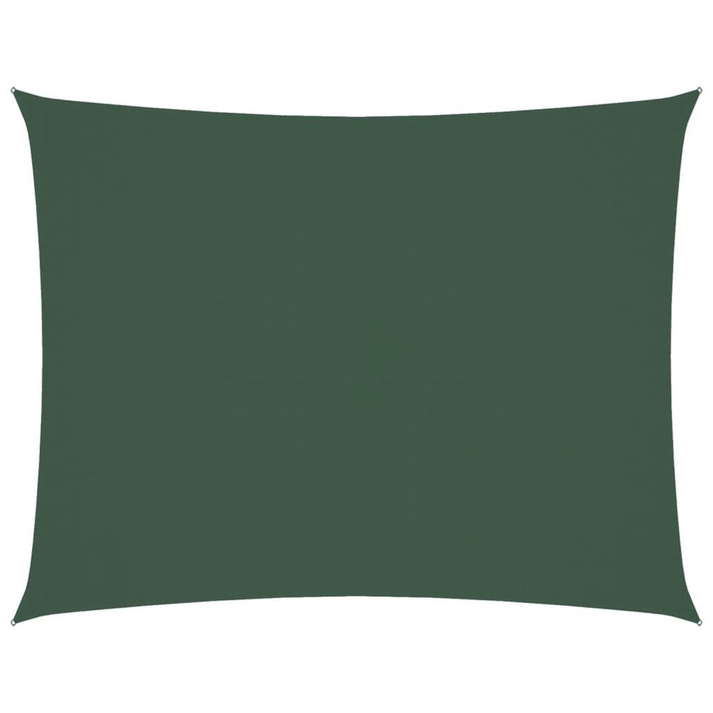 Voile de parasol tissu oxford rectangulaire 4x5 m vert foncé