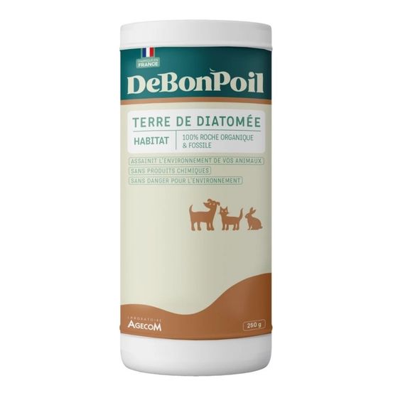 Terre de diatomée debonpoil - hygiène habitat chien et chat 250 g