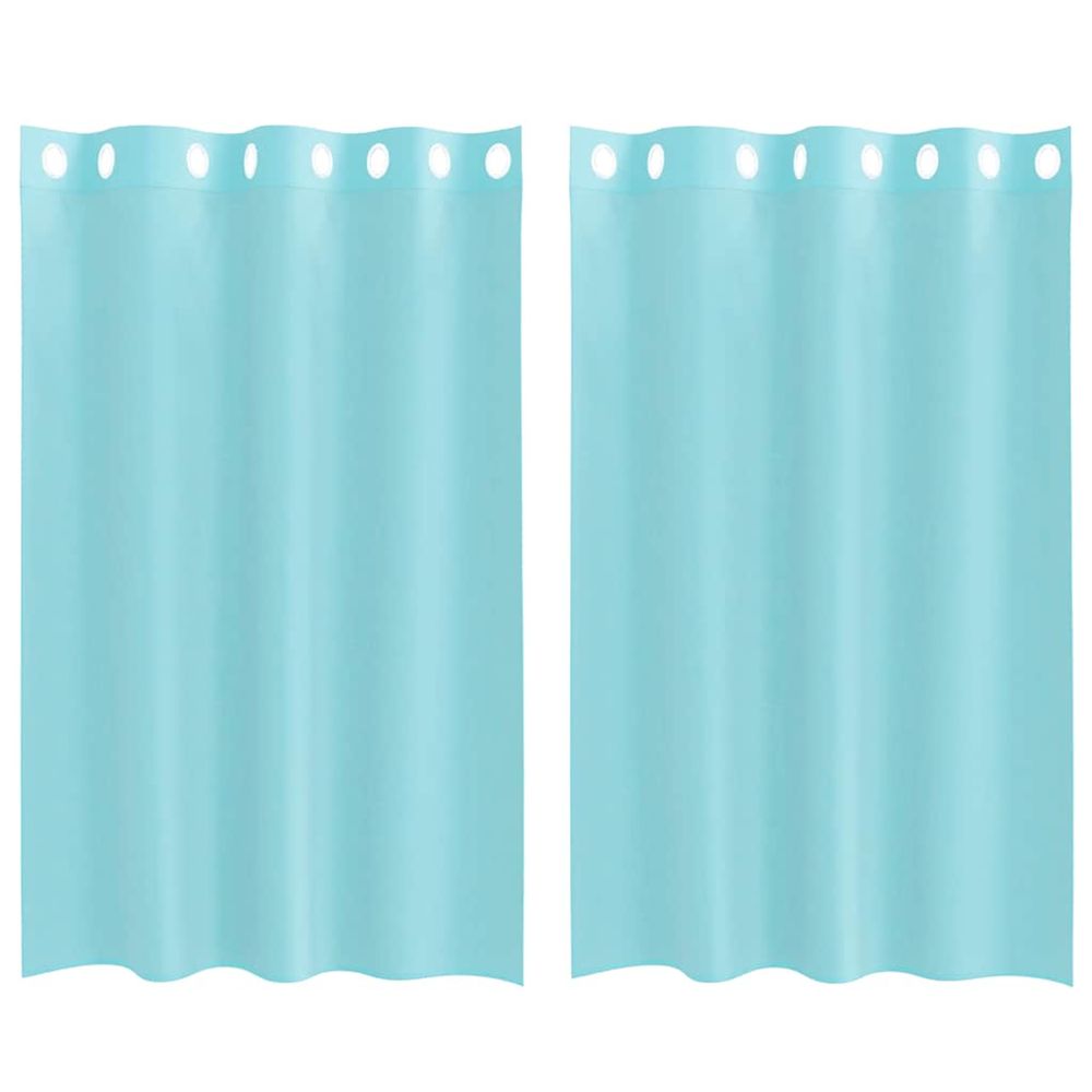 Rideaux en voile avec œillets 2 pcs turquoise