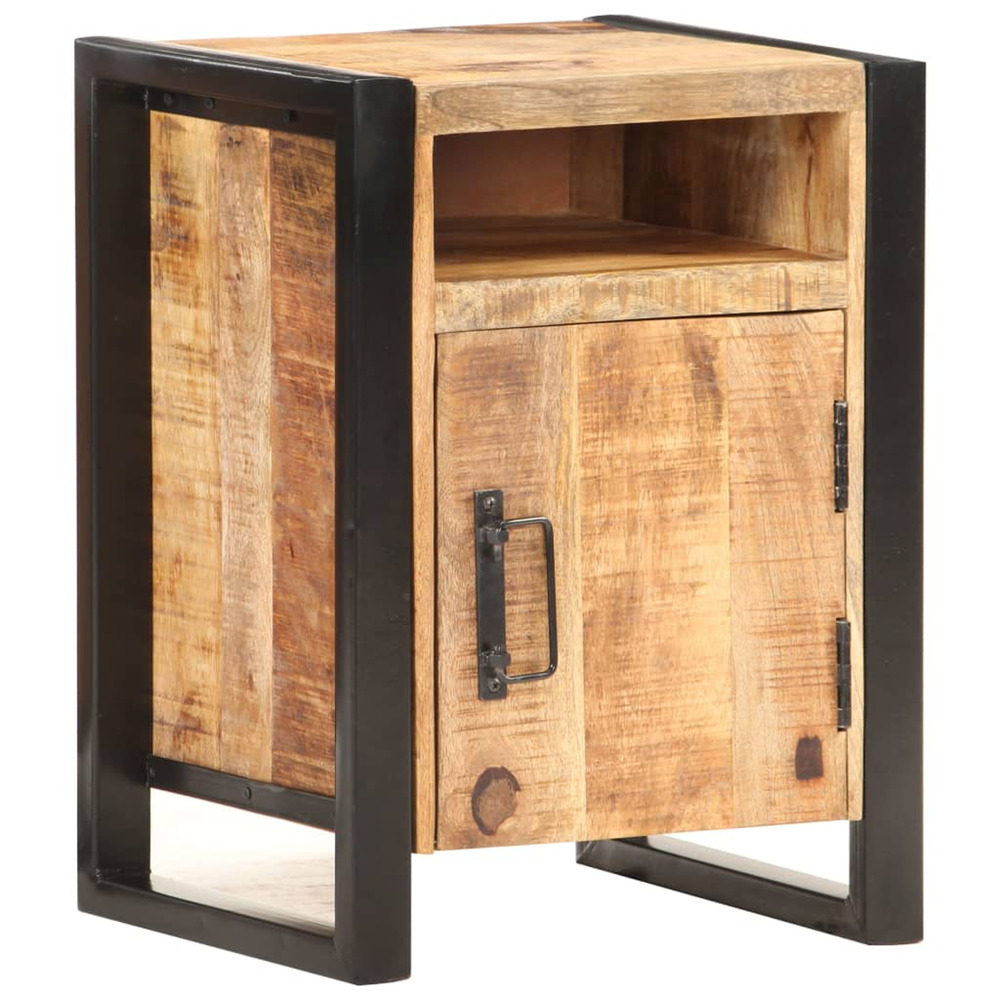 Table de chevet 40x35x55 cm bois de manguier solide