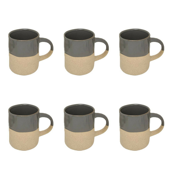Lot de 6 mugs en faïence