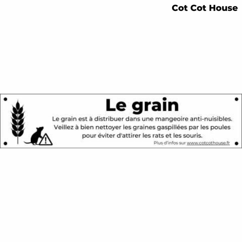 Plaquette d'affichage - fonction du poulailler : grain