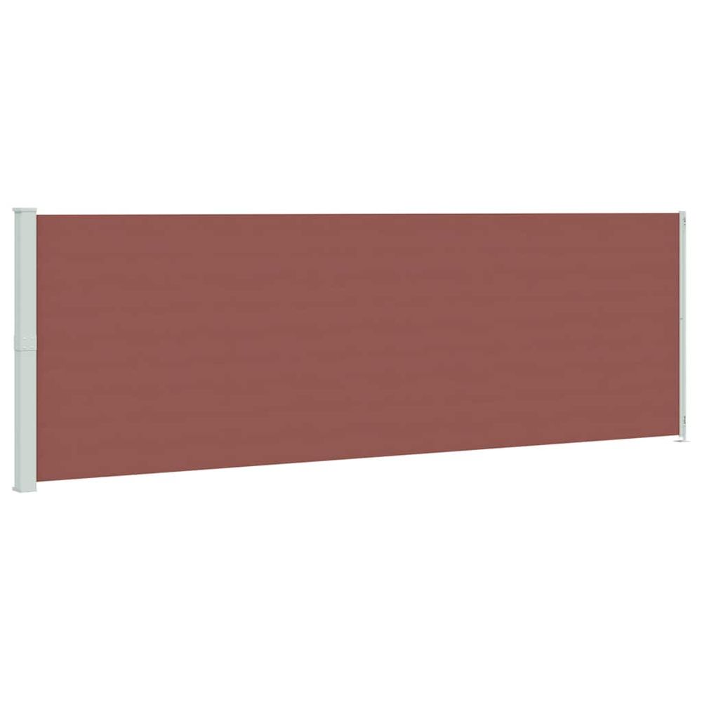 Auvent latéral rétractable de patio 200x614 cm marron