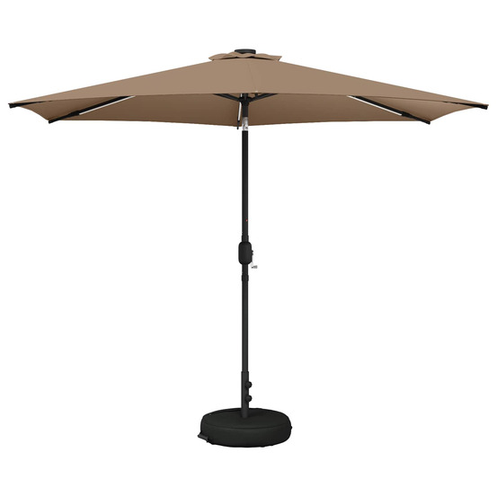 Parasol de jardin avec lumières led et base 300 x 300 cm