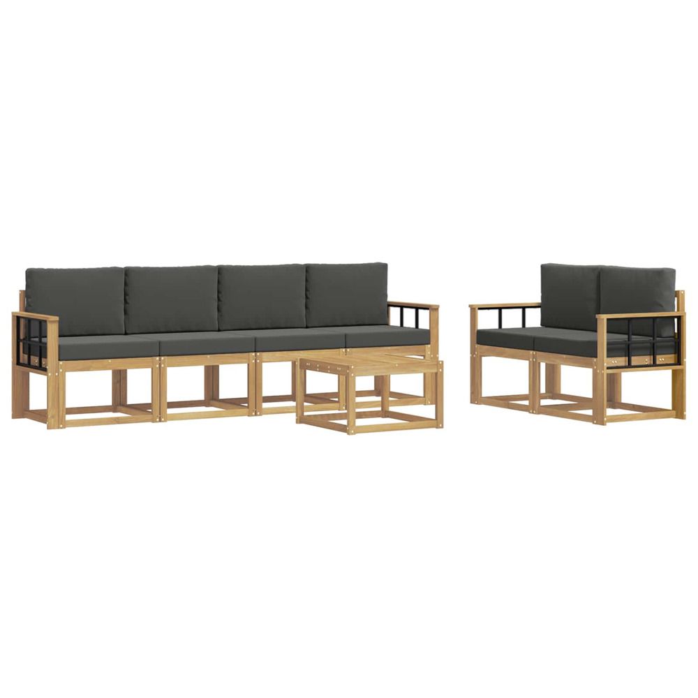 Ensemble de canapés d'extérieur 7 pc blanc et anthracite
