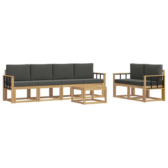 Ensemble de canapés d'extérieur 7 pc blanc et anthracite