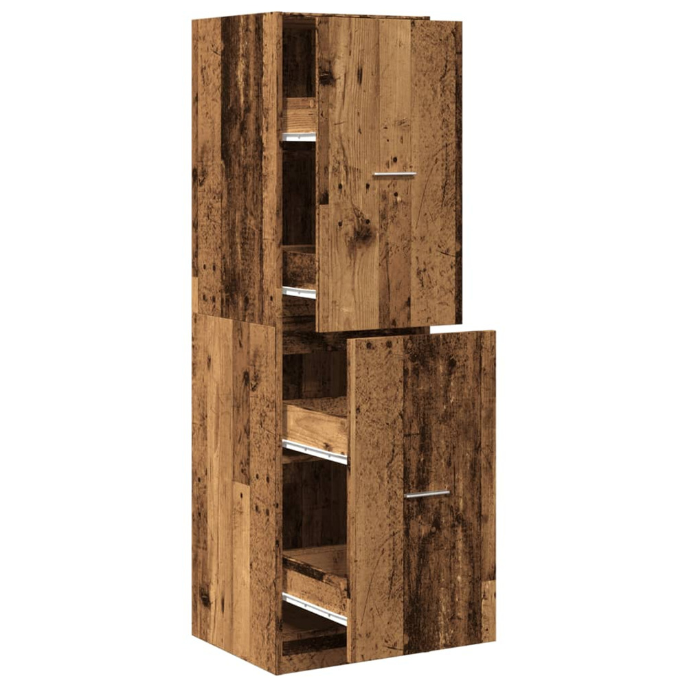 Armoire d'apothicaire vieux bois 40x41x144,5 cm bois ingénierie