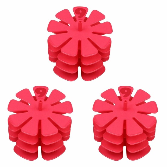 3 kits de marque-parts de gâteau 5, 6, 7 et 9 parts