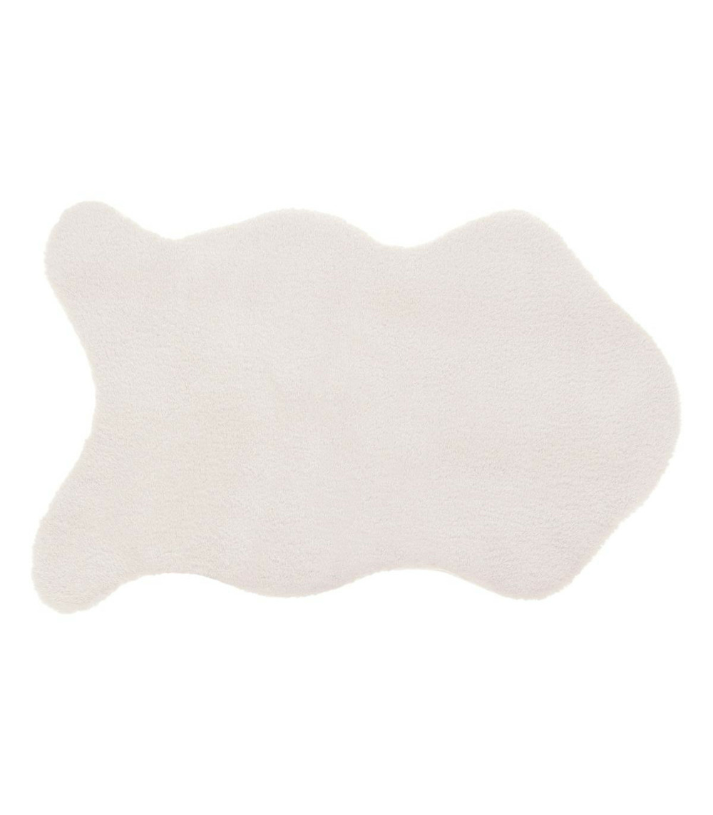 Tapis en fourrure ivoire extra doux 60 x 90 cm