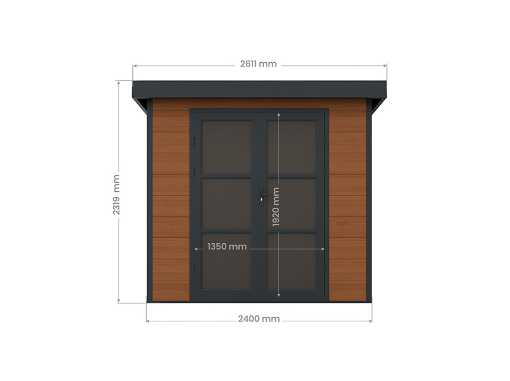 Abri de jardin composite alma - 5m2 - brun - cabane de jardin