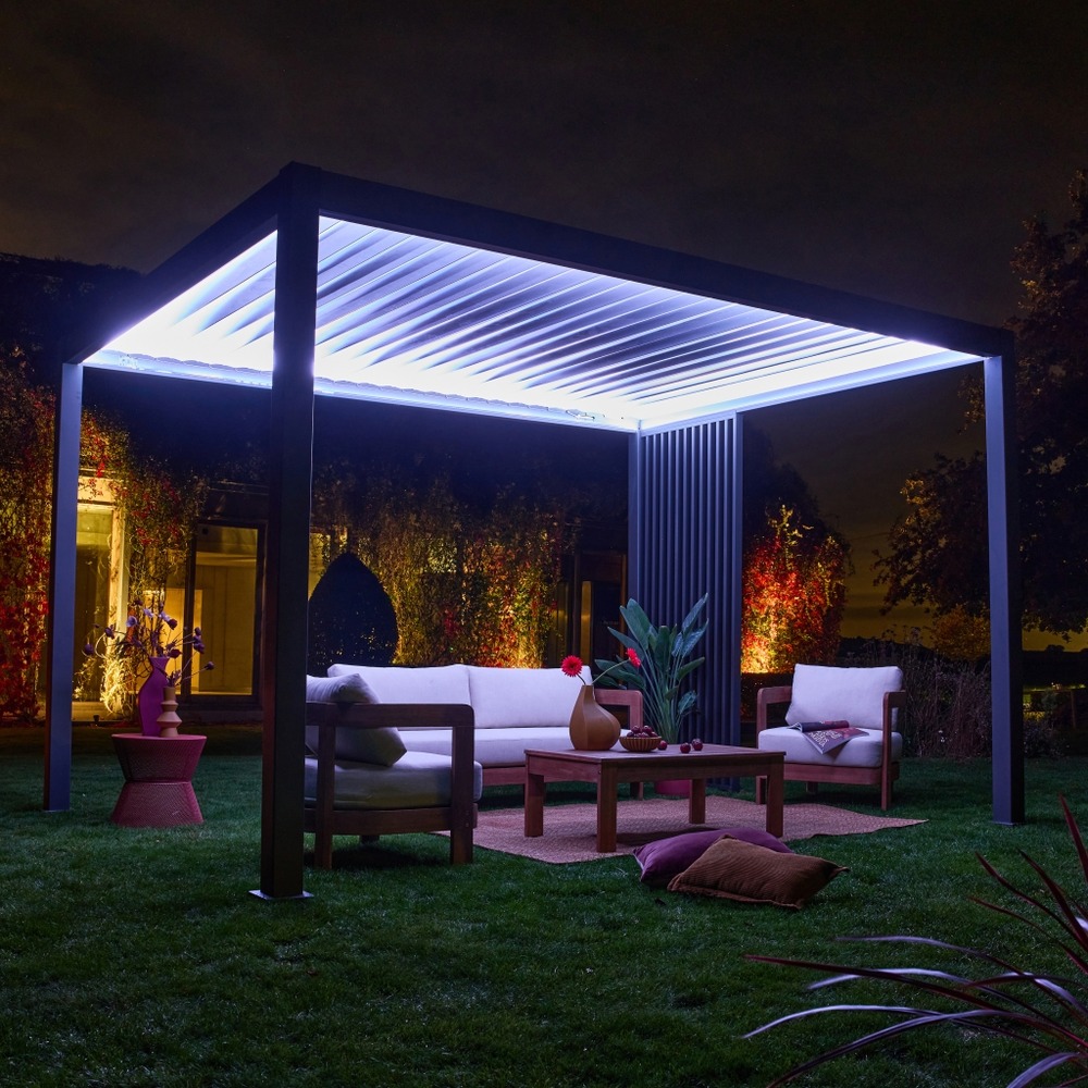 Triomphe persienne verticale pour pergola 3m, aluminium