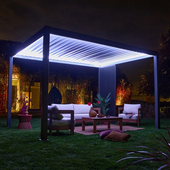 Triomphe persienne verticale pour pergola 3m, aluminium