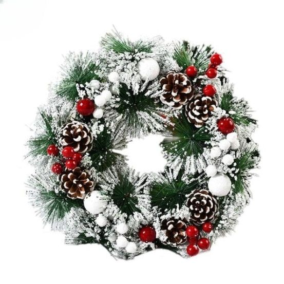 Couronne de noël - porte extérieure