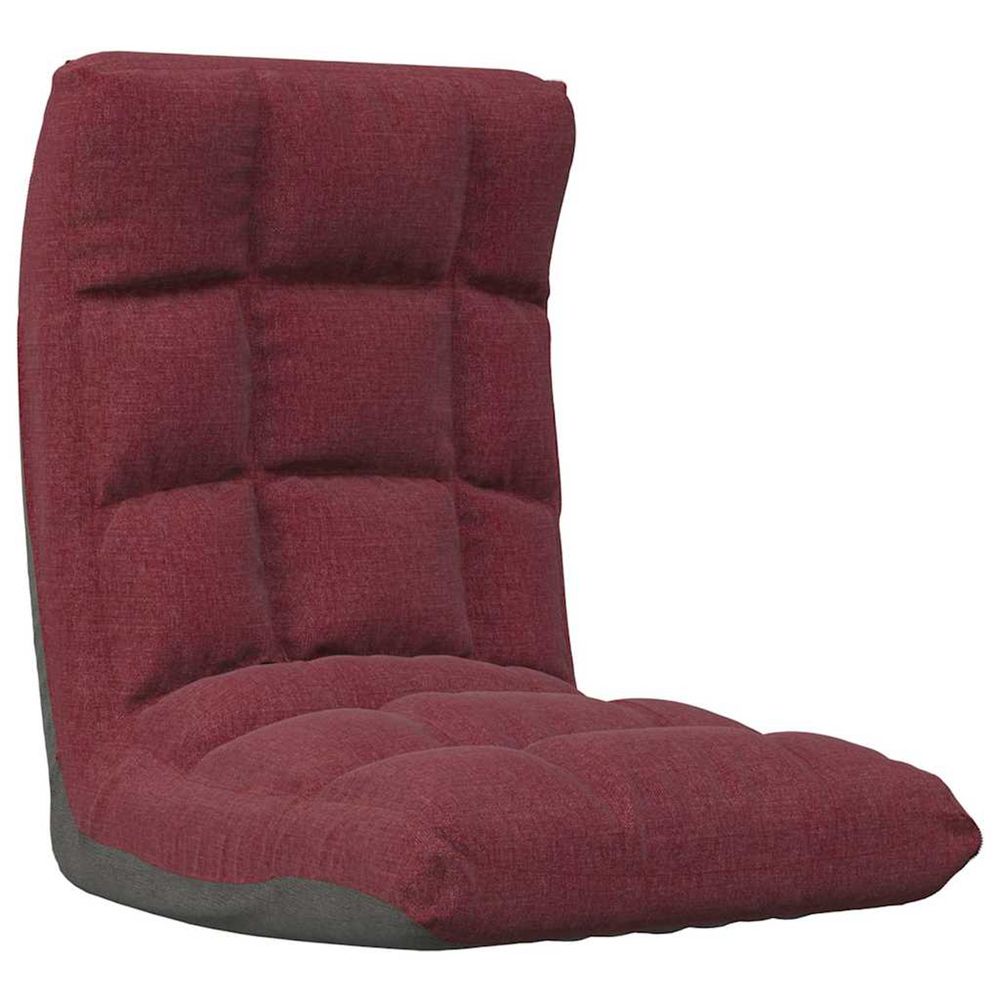 Chaise pliable de sol rouge bordeaux tissu