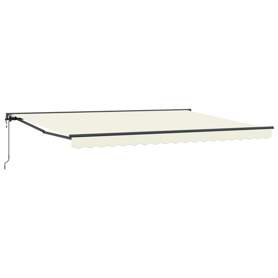 Auvent rétractable électrique crème et anthracite 4 x 2 m