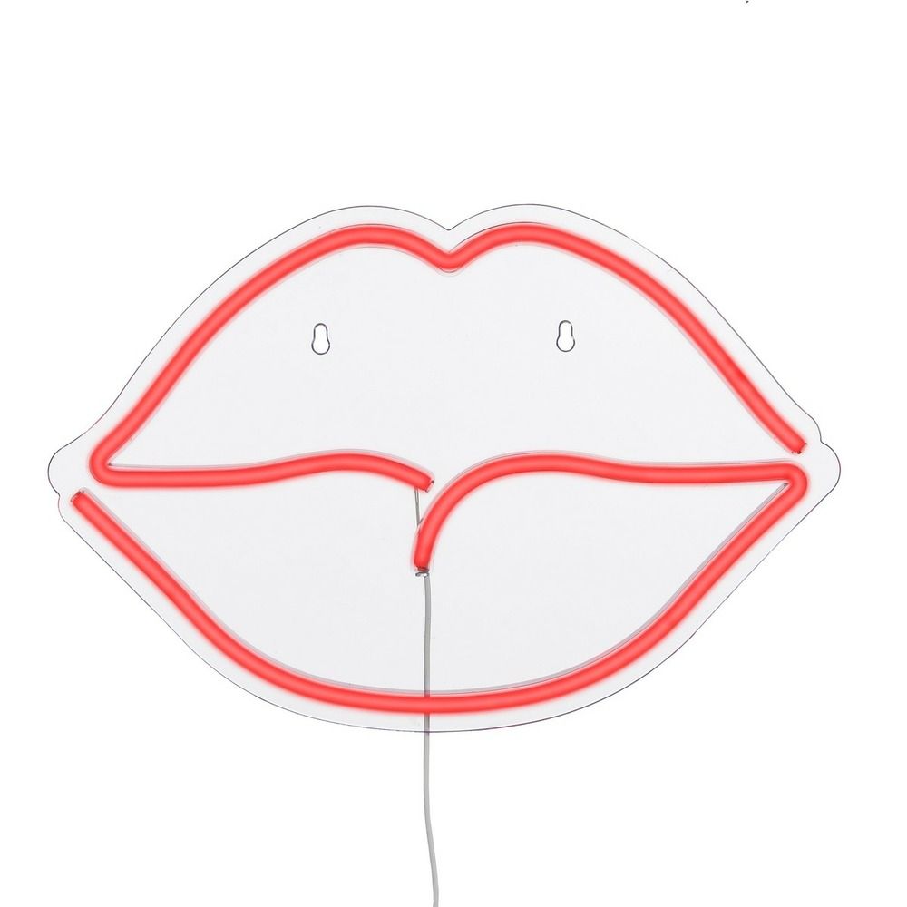 Luca lighting éclairage néon lèvres - l40 x l28 cm - rouge