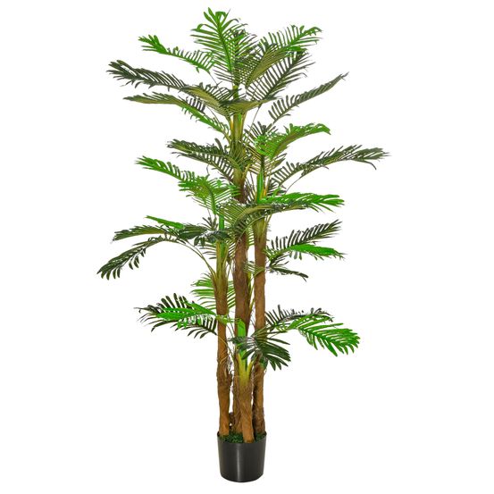 Palmier artificiel intérieur pe décoration exotique pot inclus 185cm vert