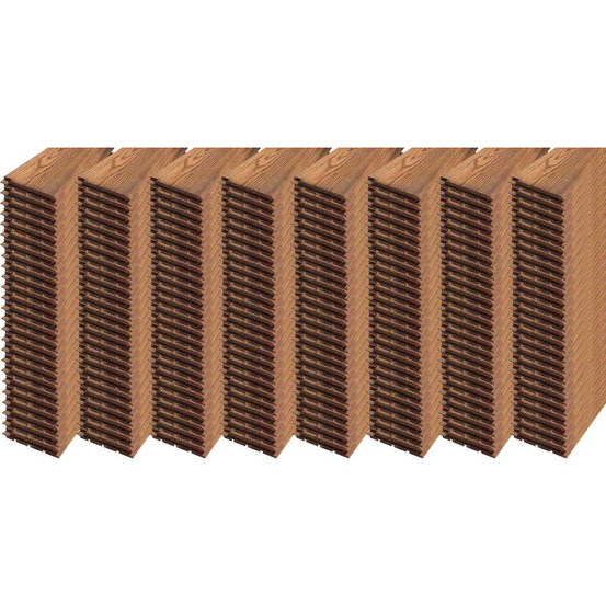 Clin de bardage en pin sylvestre 250 x 12 cm premium (lot de 200) 60 m2