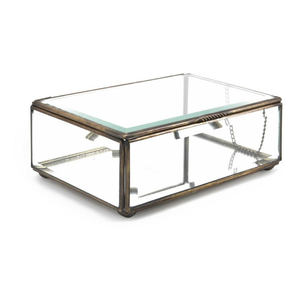 Boite bronze verre bronze - décoration d'autrefois