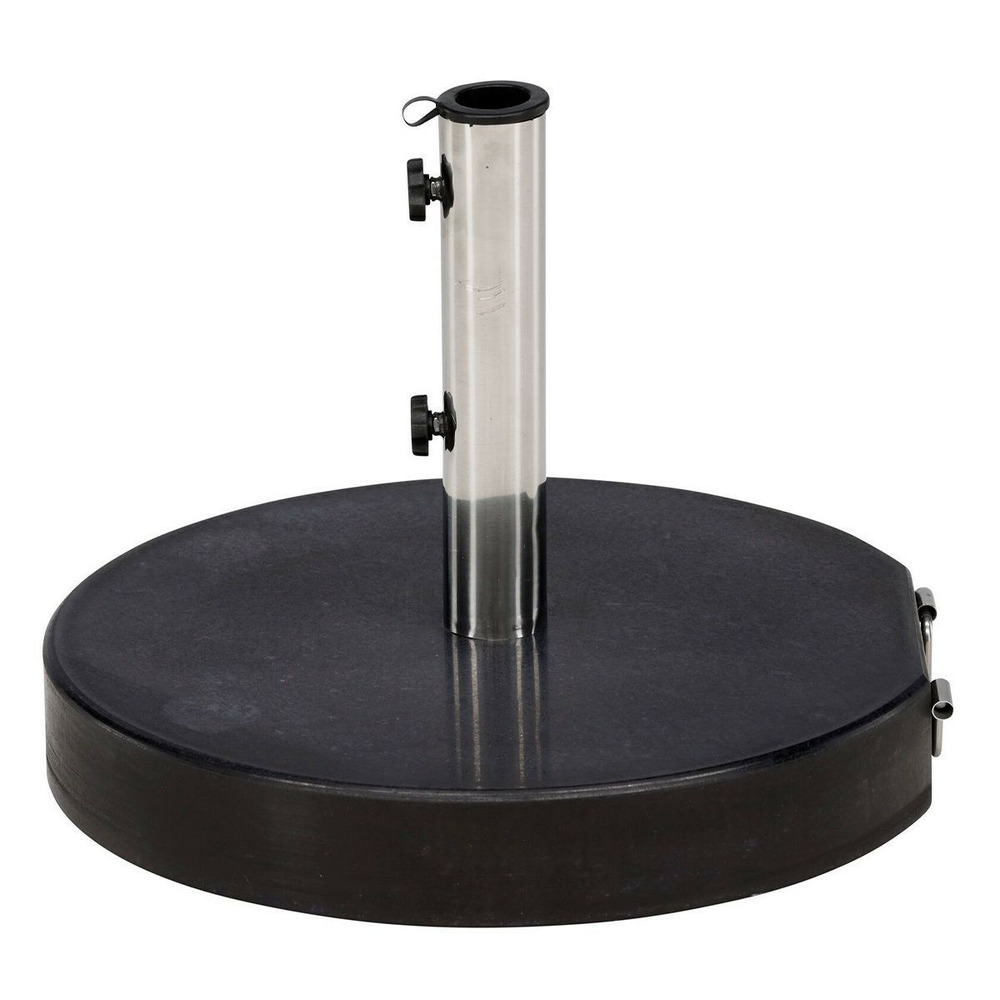 Pied de parasol rond en granite stathera 50cm gris