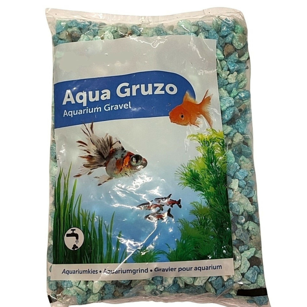 Gravier gruzo vert 900 gr pour aquarium.