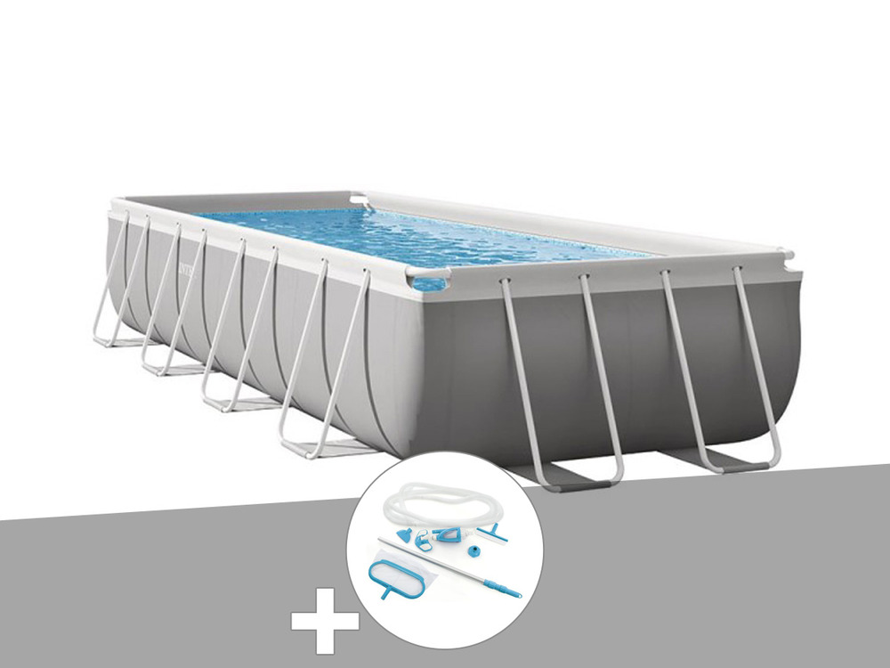 Kit piscine tubulaire prism frame rectangulaire 4,88 x 2,44 x 1,07 m + kit d'en