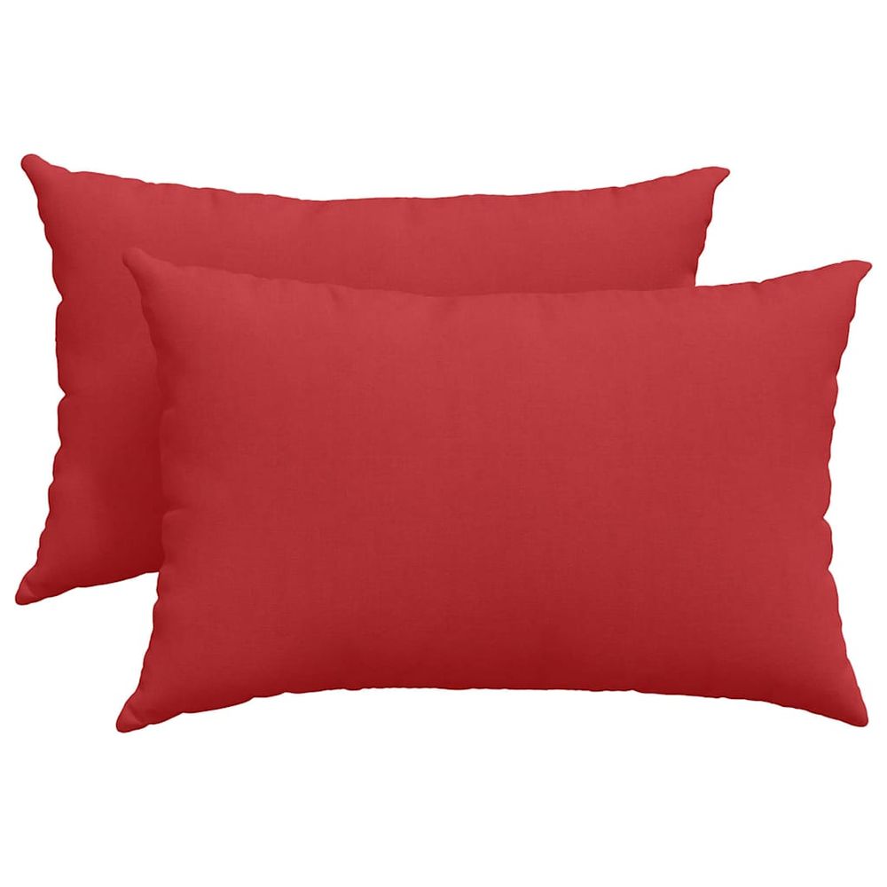 Coussins de canapé 2 pc tissu rouge 60 x 40 cm