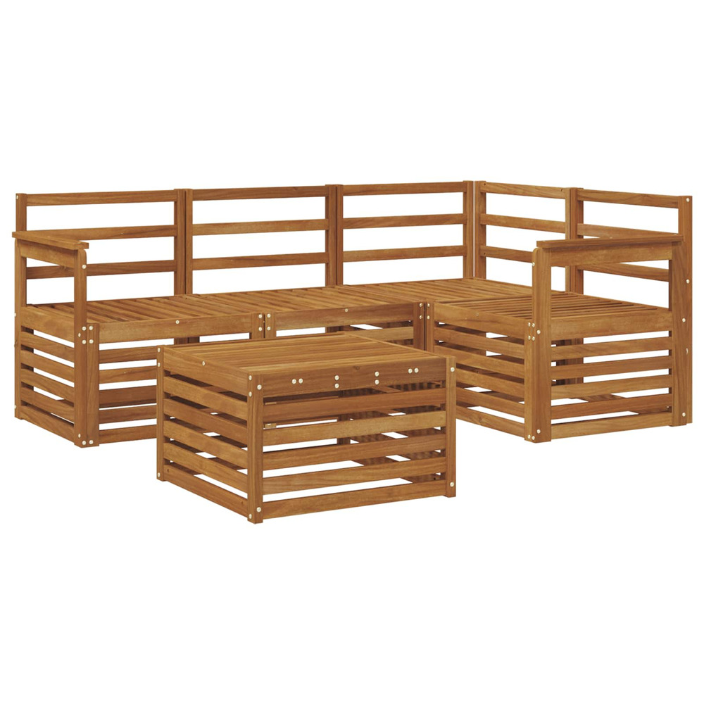 Ensemble de canapés d'extérieur 5 pcs naturel