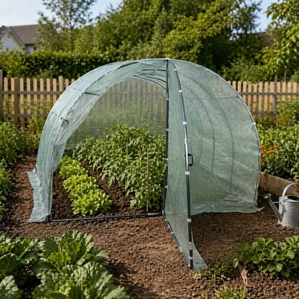 Serre maraîchère 12m² - structure galvanisée avec housse anti-uv 140g/m²