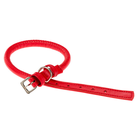 Collier pour chiens vogue cf10/48, lanière en cuir véritable, réglable, boucle en métal, rouge