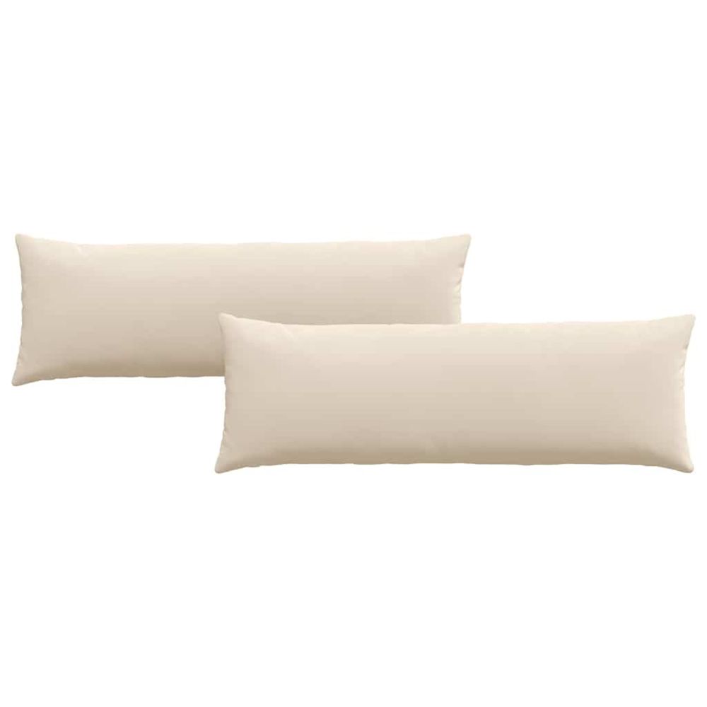 Coussins de canapé 2 pc tissu beige 120 x 40 cm