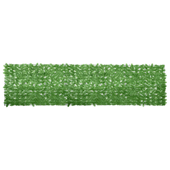 Écran de balcon avec feuilles vert 400x100 cm