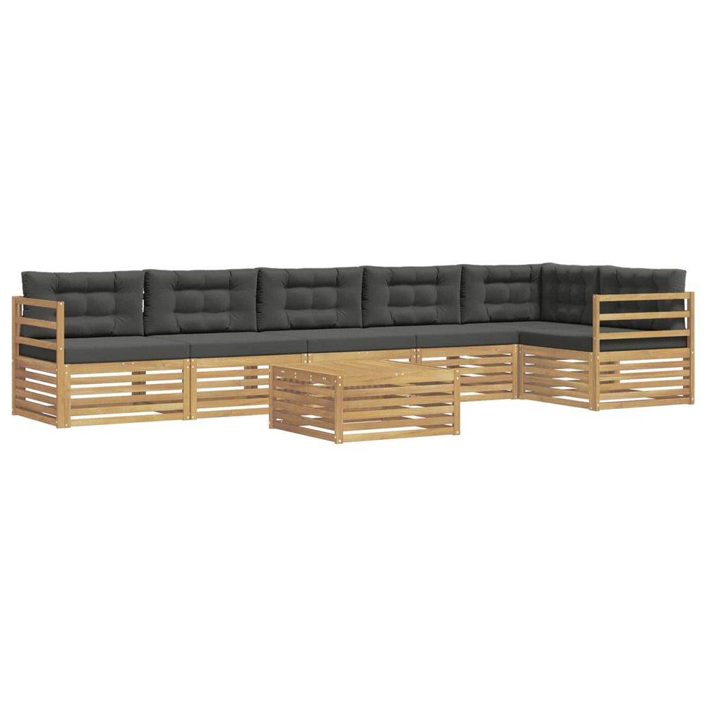 Ensemble de canapés d'extérieur 7 pc blanc et anthracite