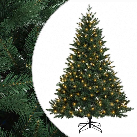 Sapin de noël artificiel à branches articulées 120 cm 150 led