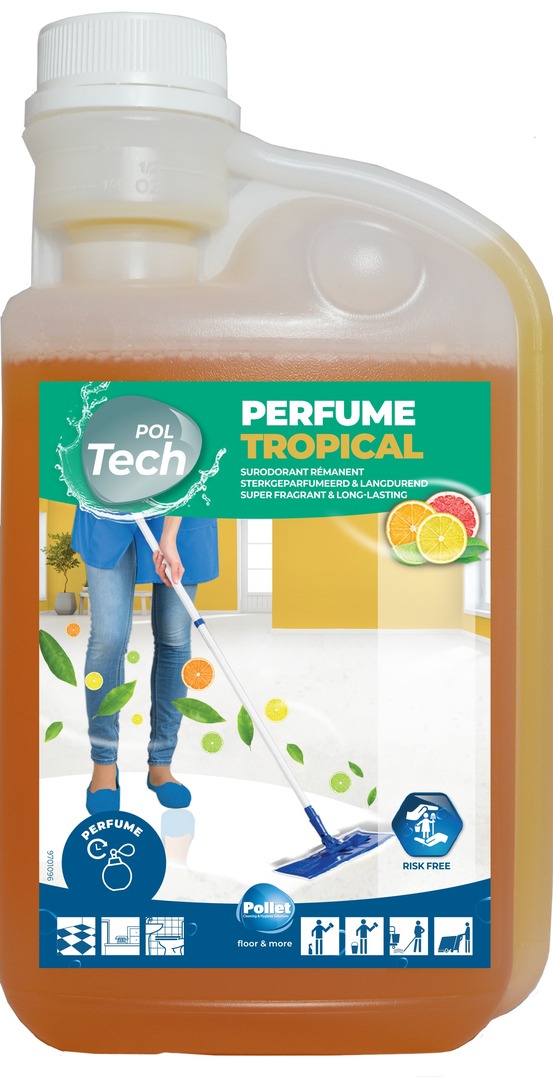 Nettoyant concentré parfume tropical flacon de 1l - lot de 4 colis de 6 - pollet sa
