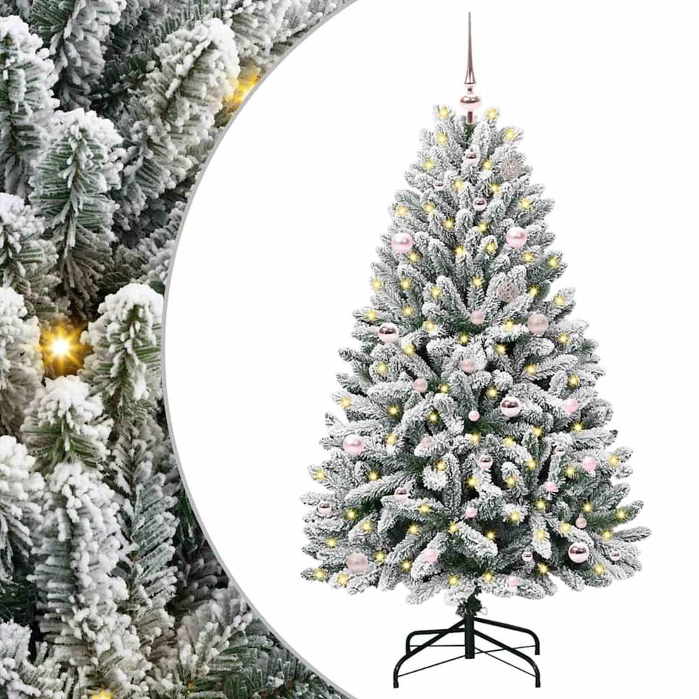 Sapin de noël artificiel 150 cm 150 led blanc chaud