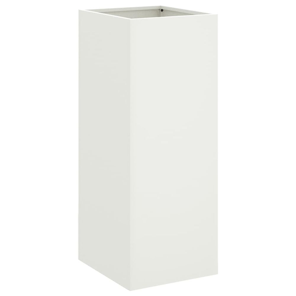 Jardinière d'extérieur blanc 32x29x75 cm acier