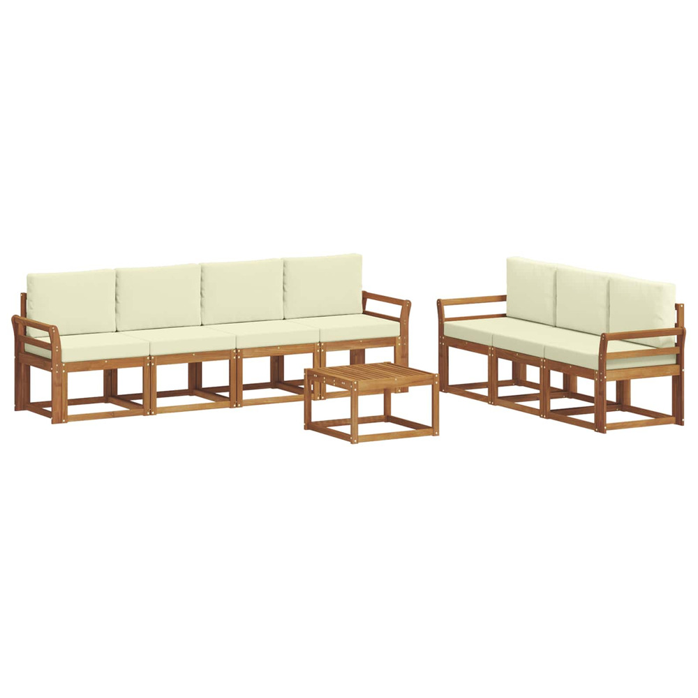 Ensemble de canapés d'extérieur 8 pcs naturel et crème