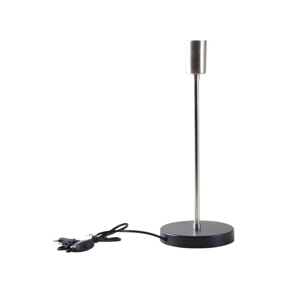Pied de lampe métal argenté