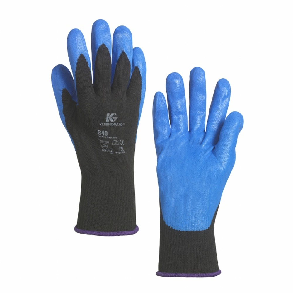 Gants textile enduit kleenguard nitrile taille 7 lot de 12 paires - kimberly clark