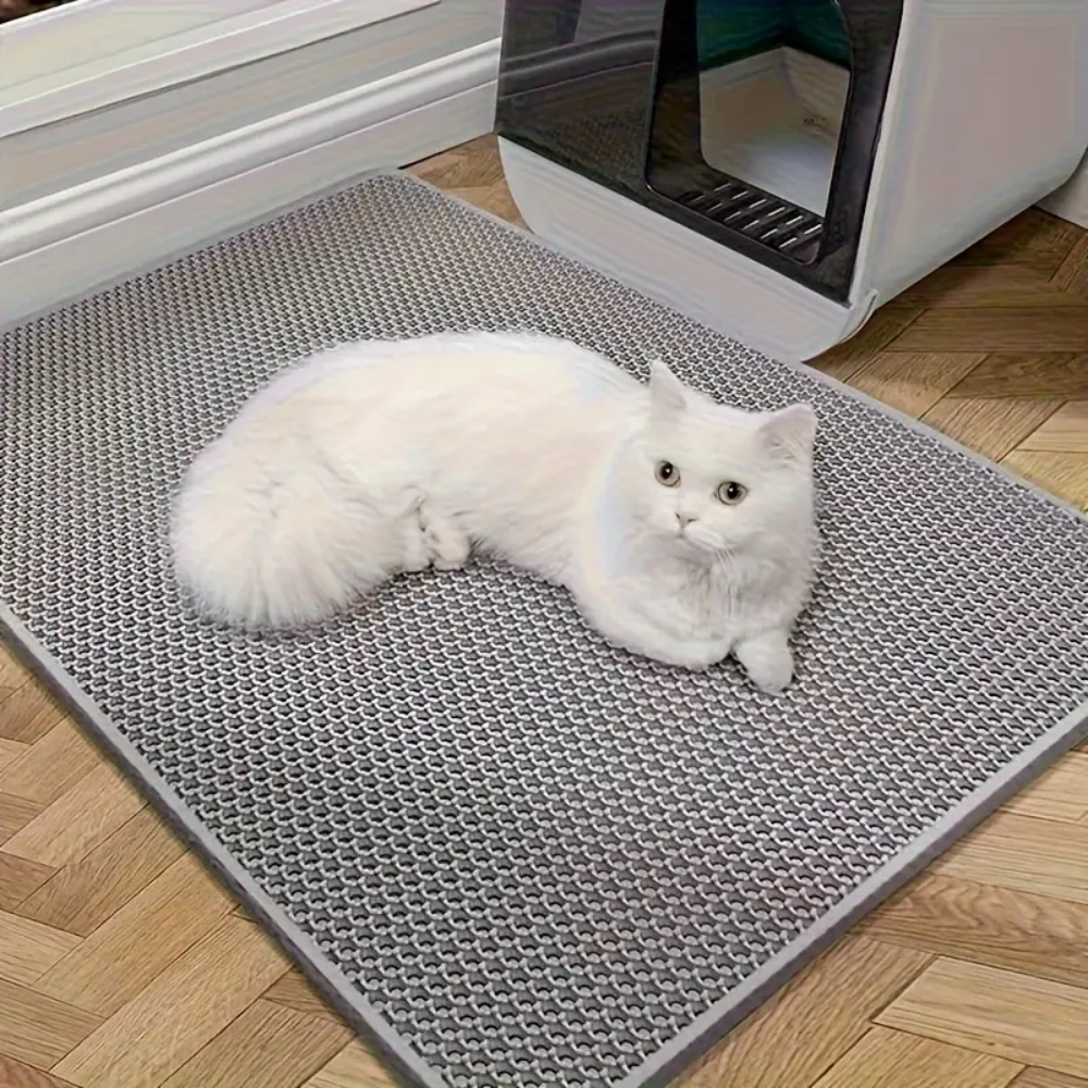 Tapis anti-éclaboussures et anti-taches pour litière pour chat 45*60cm