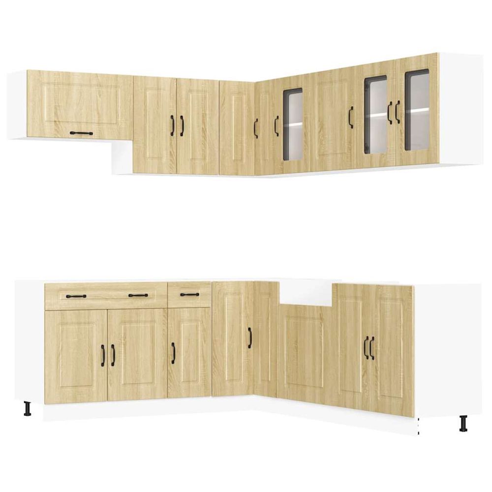 Ensemble d'armoires de cuisine 11 pcs kalmar bois d'ingénierie