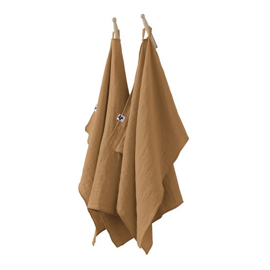 Lot de 2 essuie-mains gaze de coton collection gaia