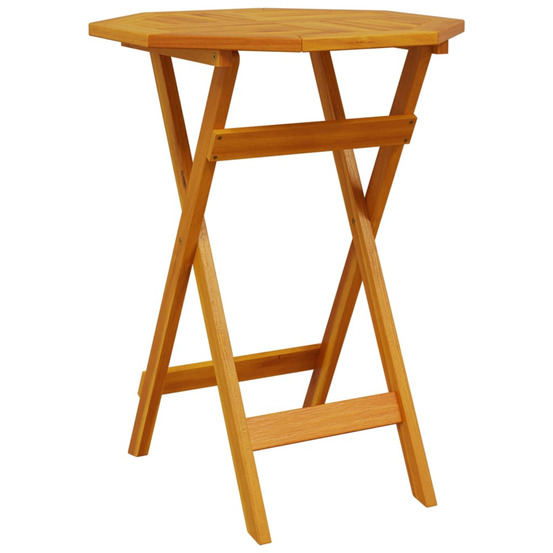 Table pliable de jardin ø60x75 cm bois d'acacia massif