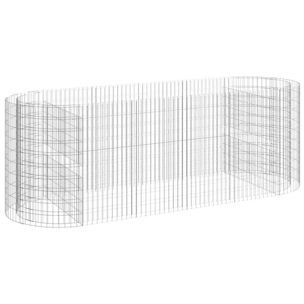 Lit surélevé à gabion fer galvanisé 300x100x100 cm