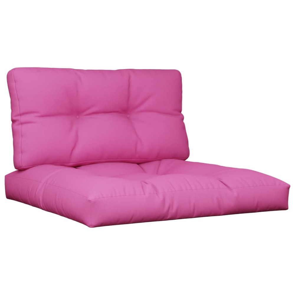 Coussins de palette lot de 2 rose tissu