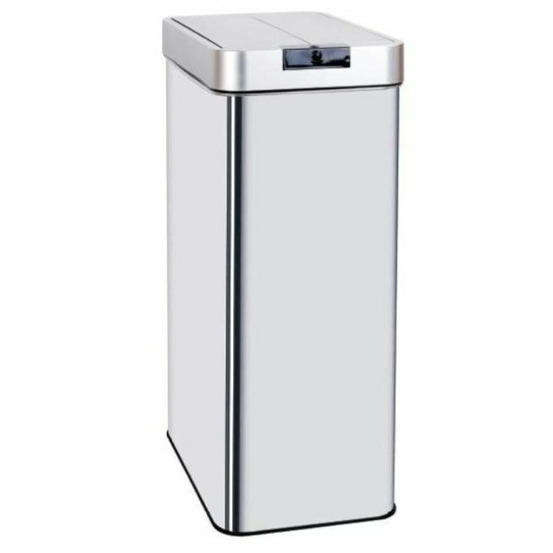 Poubelle de cuisine automatique silverlake argent acier inoxydable 70l