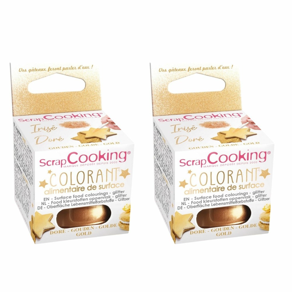 Colorant alimentaire de surface en poudre doré 10 g