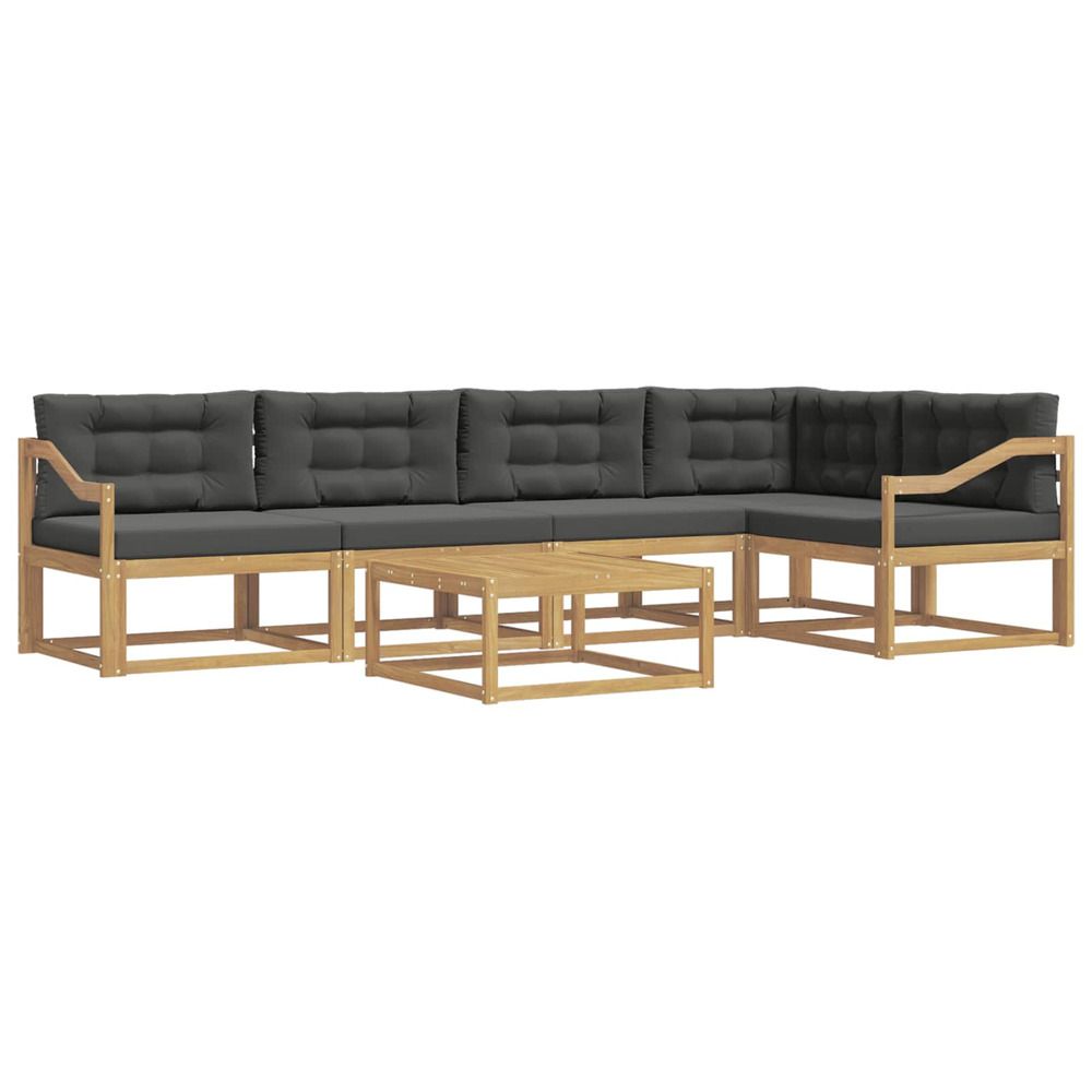 Ensemble de canapés d'extérieur 6 pc blanc et anthracite