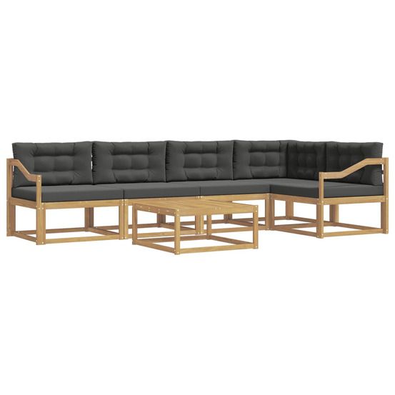 Ensemble de canapés d'extérieur 6 pc blanc et anthracite